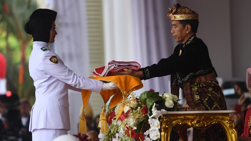 Foto Peringatan Detik-Detik Proklamasi Kemerdekaan RI di Istana Merdeka - Bagian 1