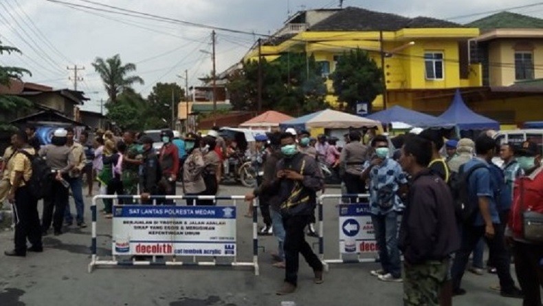 Ratusan Ruas Jalan di Medan Disekat Cegah Konvoi Malam Takbiran, Ini Detailnya