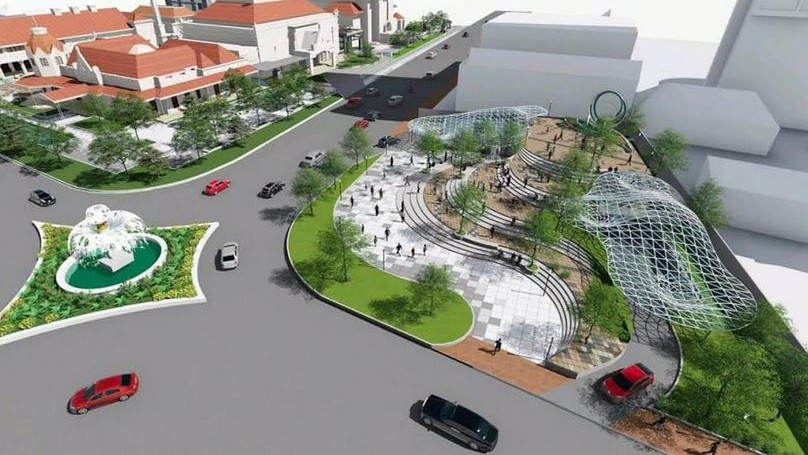 Pengerjaan Proyek Alun-Alun Surabaya, Jalan Yos Sudarso Ditutup selama 6 Bulan