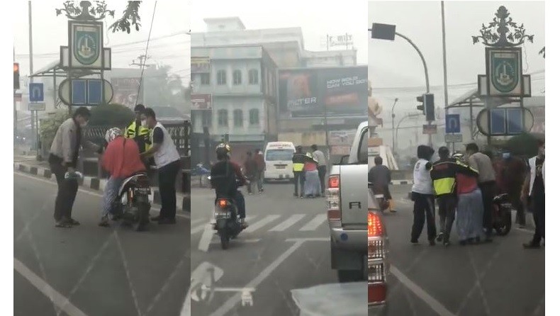 Pengendara Motor di Dumai Nyaris Pingsan akibat Kabut Asap Riau