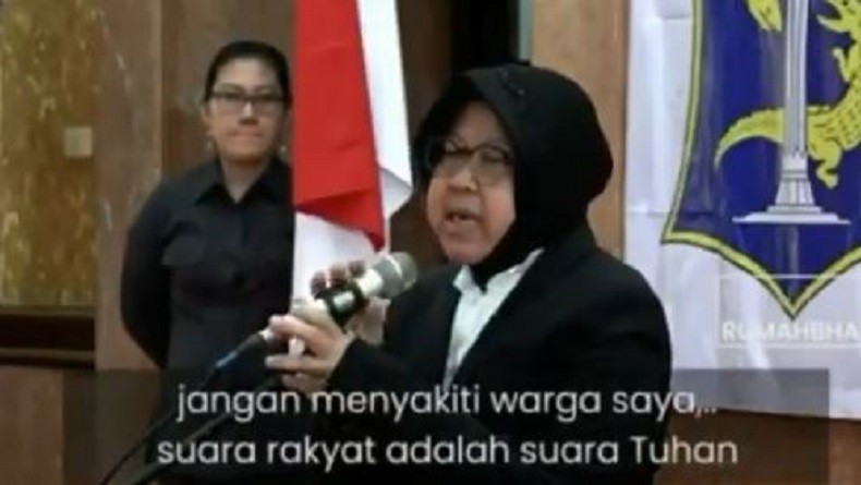 Surabaya Menggugat, Viral Video Risma: Jangan Sakiti Warga Saya, Suara Rakyat Suara Tuhan