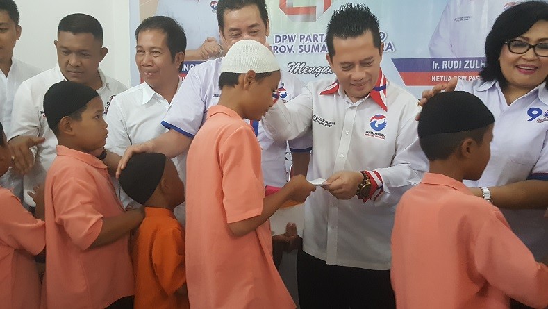 Partai Perindo Sumut Rayakan HUT ke-5 Bersama Anak Yatim Piatu di Medan