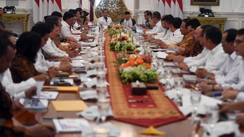 Suasana Sidang Perdana Kabinet Indonesia Maju - Bagian 1