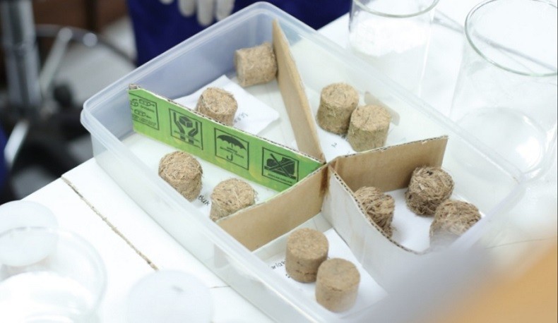 Mahasiswa UGM Olah Sampah Onggok Pohon Aren Menjadi Panel Akustik