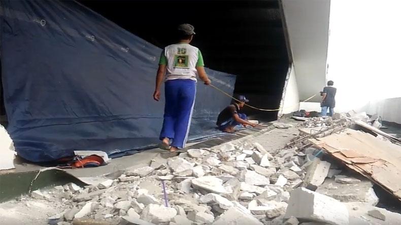 Dibangun Rp73 Miliar, Dinding Gedung DPRD Kota Bogor Ambruk Diterjang Angin Kencang  