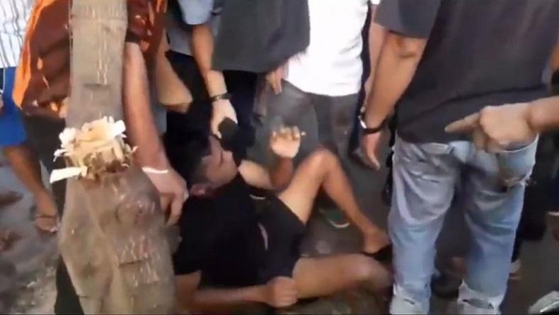 Tertangkap Warga, Jambret di Pematangsiantar Jadi Bulan-bulanan Massa