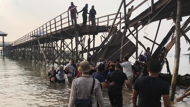 Jembatan Montigo Batam Roboh, Polisi Periksa 2 Orang dari Pihak Resort