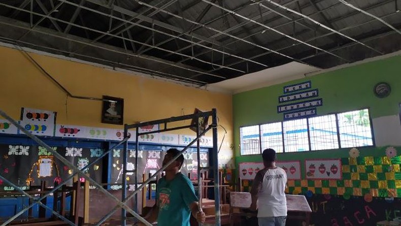 Kucing dan Tikus Diduga Penyebab Ambruknya Atap Gedung SD Gunung Tinggi Deliserdang