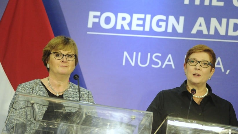 Prabowo-Retno Marsudi Bertemu Menhan dan Menlu Australia di Bali - Bagian 3