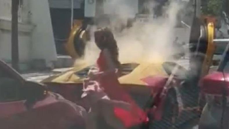 Mobil Lamborghini yang Terbakar Diduga Bodong, Polrestabes Surabaya Periksa Pemilik