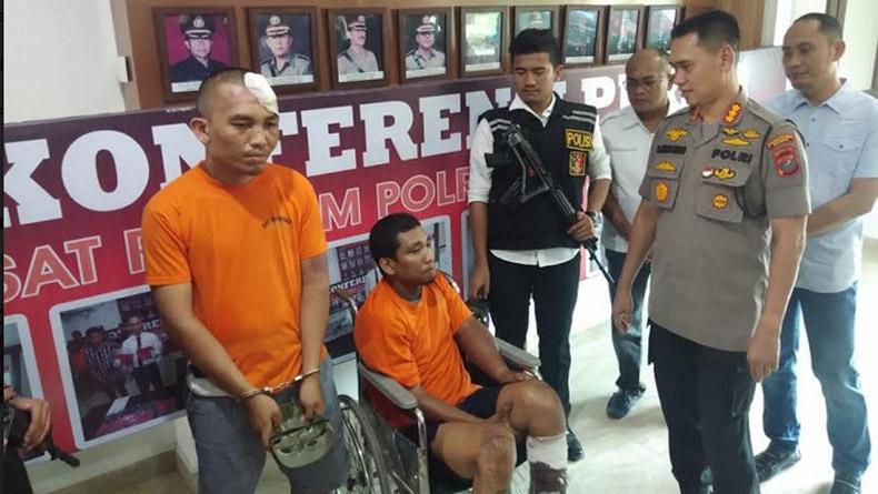 Lawan Petugas, 2 Penjambret HP Kepala Ombdusman Sumut Ditembak