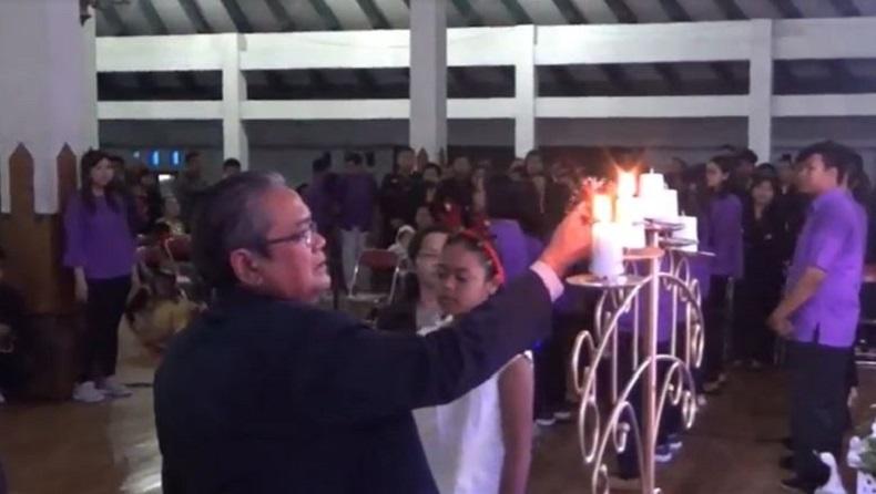 Ribuan Umat Nasrani Ikuti Misa Fajar di Pendopo Agung Kantor Bupati Boyolali