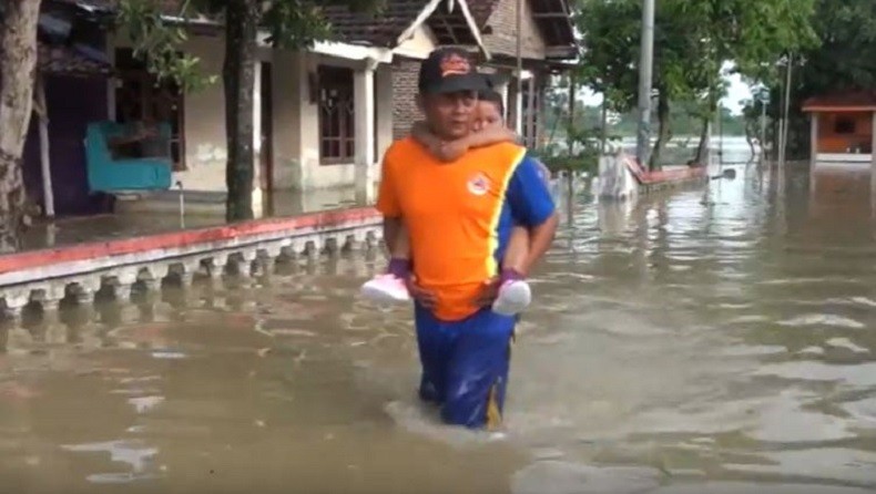 Banjir Kembali Landa Mojokerto akibat Luapan Sungai Lamong, Ratusan Rumah Terendam