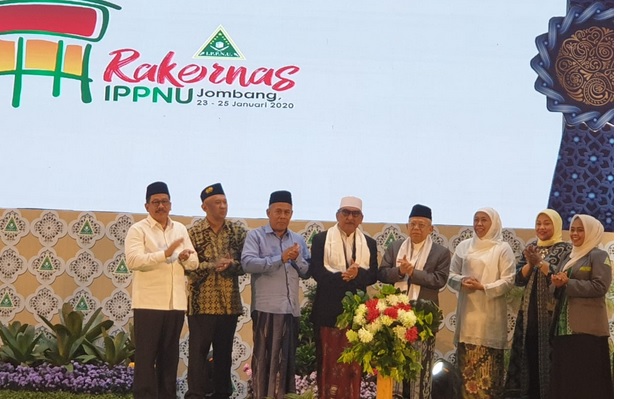 Buka Rakernas IPPNU, Wapres Ma’ruf Amin Dorong Santri dan Pesantren Entaskan Kemiskinan