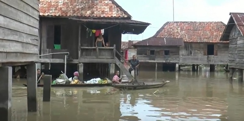 Banjir Luapan Sungai Lematang di PALI Lumpuhkan Perekonomian Warga