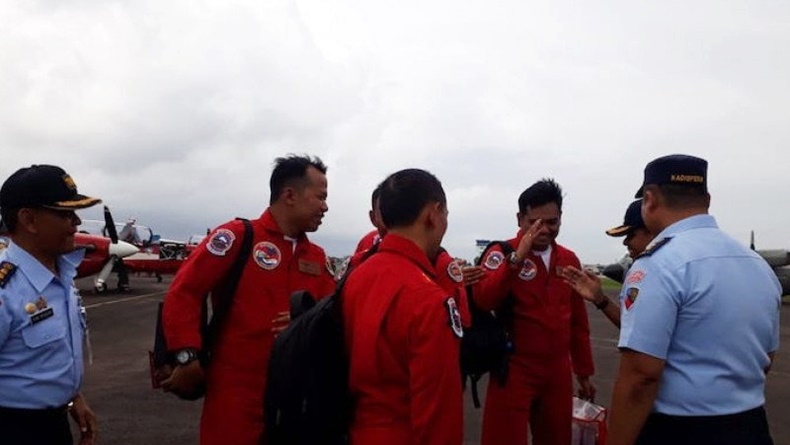 Sebelum Berlaga di Singapura Air Show, Tim Aerobatik TNI AU Latihan di Palembang