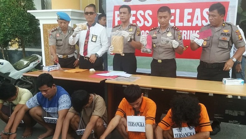 Cuma Butuh 3 Hari Polres OKU Tangkap 5 Pengedar Narkoba