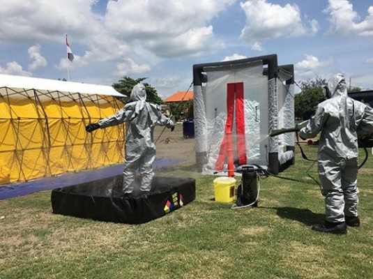 Melihat Latihan Unit Khusus Brimob Antisipasi Virus Korona di Bali