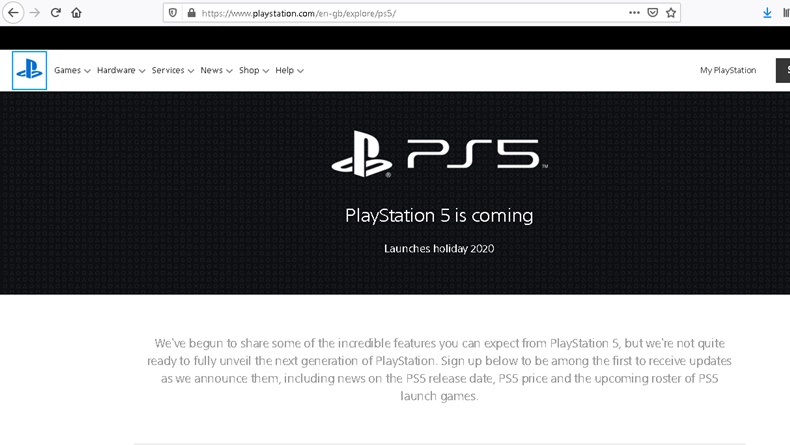play station website