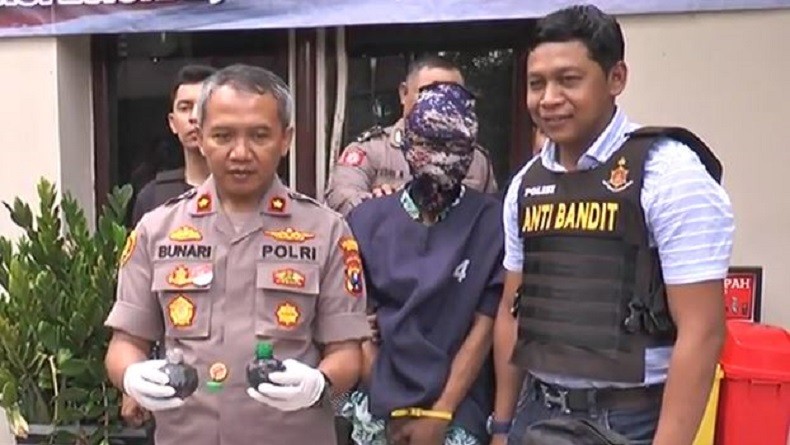 Serang Polisi dengan Bom Ikan, Maling Motor di Surabaya Ditembak di ke 2 Kaki