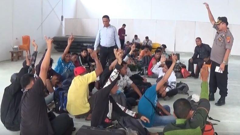 Patroli di Sungai Asahan, Polres Tanjungbalai Amankan 44 TKI Ilegal dari Malaysia