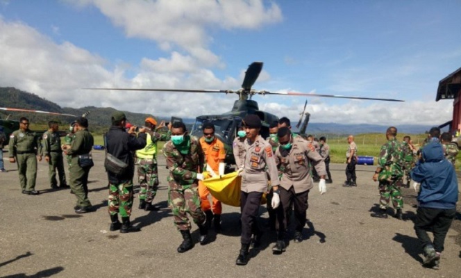12 Jenazah Penumpang Heli MI-17 di Pegunungan Bintang Papua Berhasil Dievakuasi