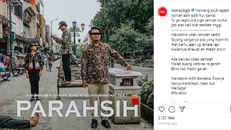 Lewat Meme Parahsih, Pemda DIY Sindir Warga yang Rusak Fasilitas Malioboro