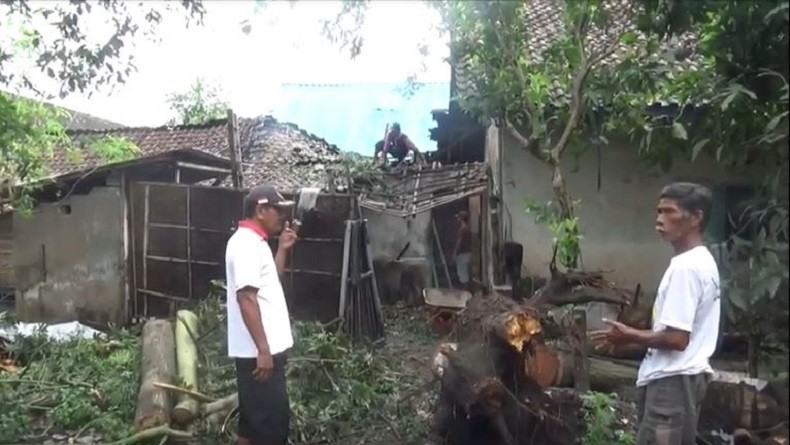 Puting Beliung Terjang Jombang, 2 Rumah Rusak Berat dan Pepohon Tumbang