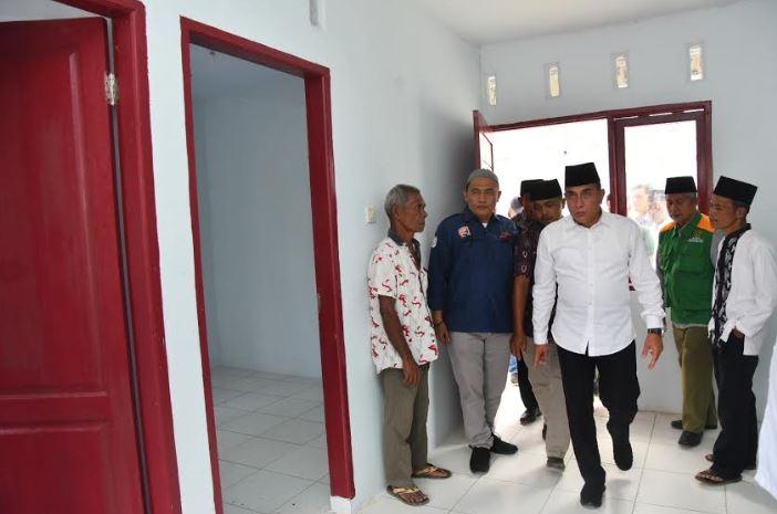 Cek Rumah Relokasi Korban Banjir di Madina, Edy Rahmayadi Minta Listrik dan Air Segera Dipasang