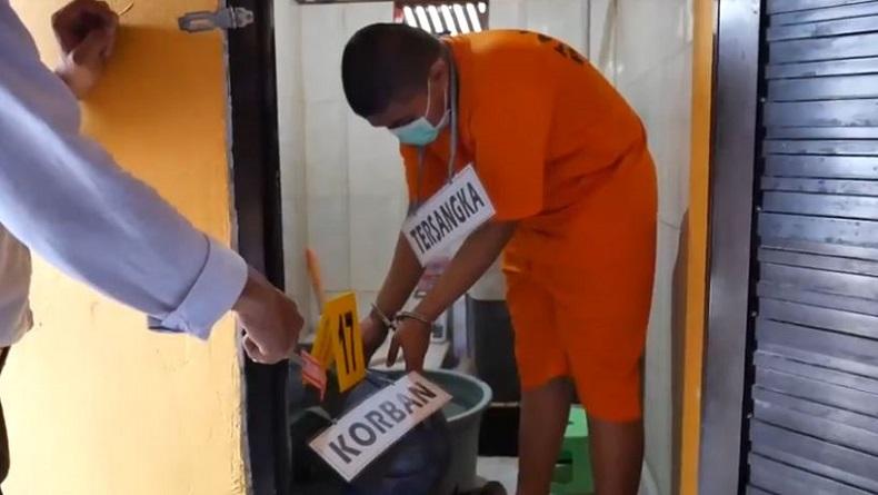 Rekonstruksi, Terungkap Sales Alat Rumah Tangga Cabuli Bocah SD di Sidrap setelah Dibunuh