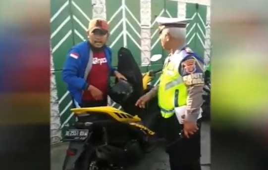 Viral Pemotor di Bandar Lampung Ancam Polisi karena Tak Terima Ditegur