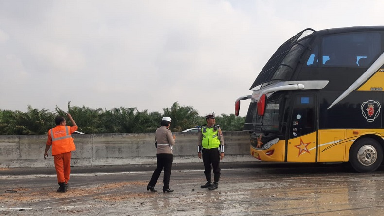 title Kronologi Kecelakaan Maut Bus Medan Jaya Tabrak Truk di Tol Medan-Tebingtinggi Kronologi Kecelakaan Maut Bus Medan Jaya Tabrak Truk di Tol Medan-Tebingtinggi