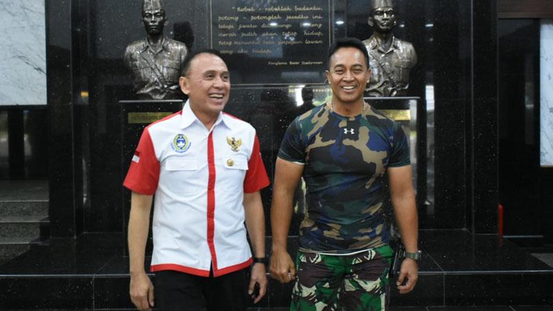 Ini Pesan KSAD Jenderal TNI Andika Perkasa kepada Ketum PSSI Mochamad Iriawan  - Bagian 1