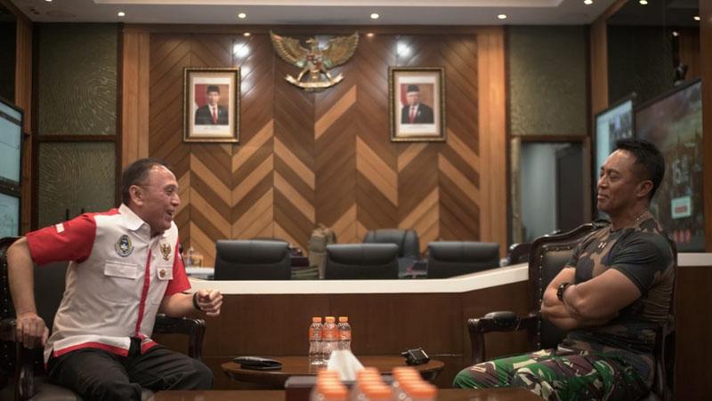 Ini Pesan KSAD Jenderal TNI Andika Perkasa kepada Ketum PSSI Mochamad Iriawan  - Bagian 6
