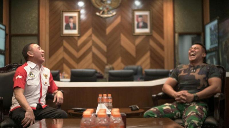 Ini Pesan KSAD Jenderal TNI Andika Perkasa kepada Ketum PSSI Mochamad Iriawan  - Bagian 7