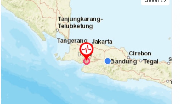 Gempa Sukabumi M5,0 Terasa Hingga Jakarta dan Bogor