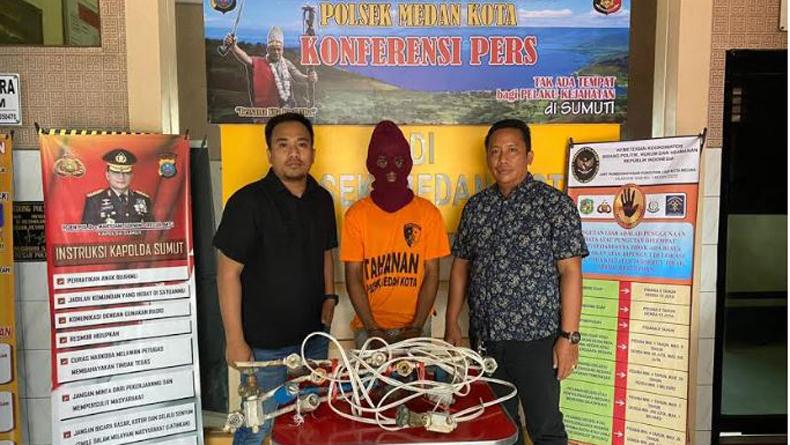 Curi Pipa Gas Milik Rumah Sakit, Pemuda di Medan Ditangkap Polisi