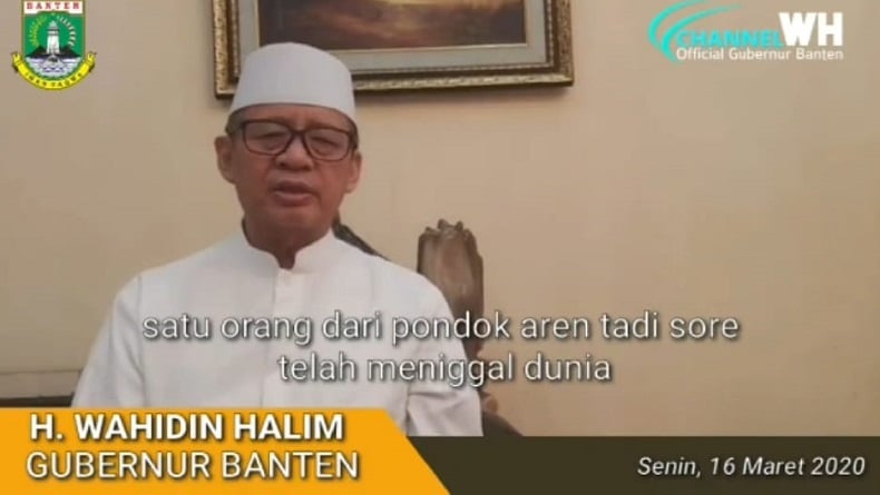 Gubernur Banten Wahidin Halim Umumkan Satu Warga Tangsel Meninggal karena Korona