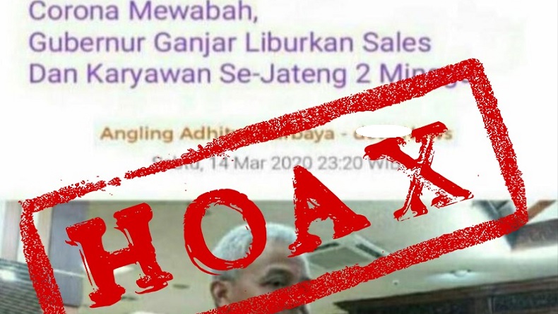 Ini 5 Hoaks Virus Korona di Jateng yang Buat Ganjar Pranowo Marah