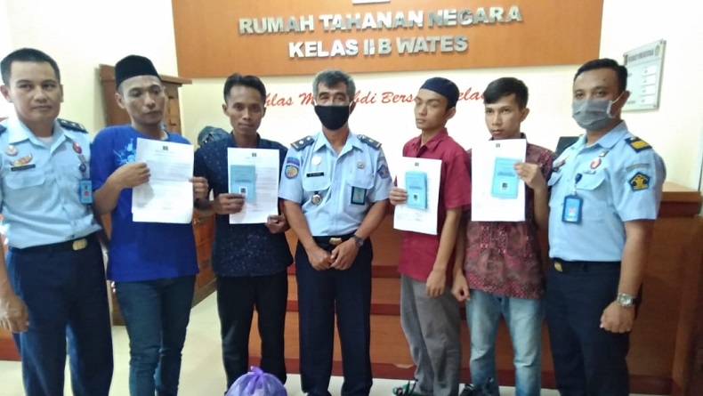 Cegah Corona, 4 Napi di Rutan IIB Wates Dibebaskan