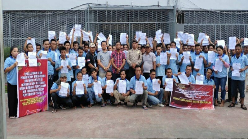 Cegah Wabah Corona, 88 Narapidana di Rutan Tanjung Pura Dibebaskan