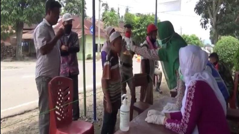 Cegah Corona, Semua Warga yang Masuk Padang Lawas Utara Dicek Suhu Badan