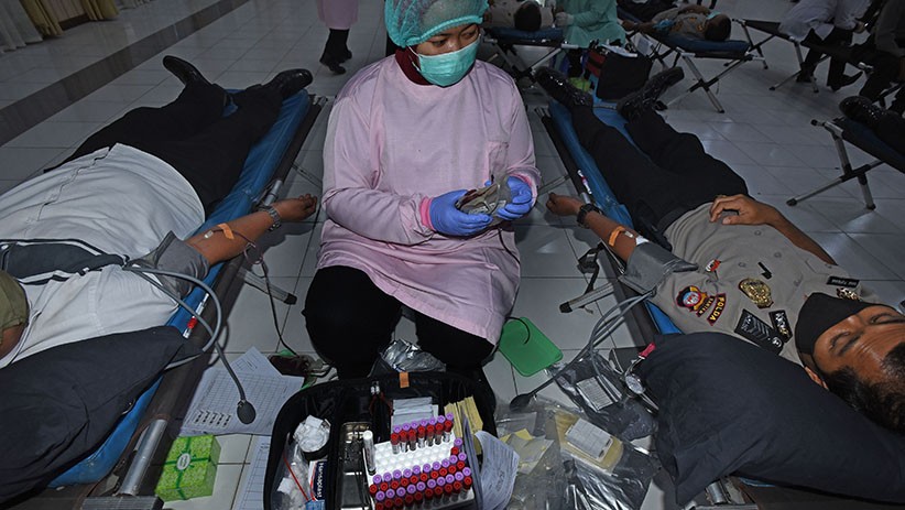 Atasi Kelangkaan, Ratusan Personel Polda Banten Donor Darah - Bagian 1