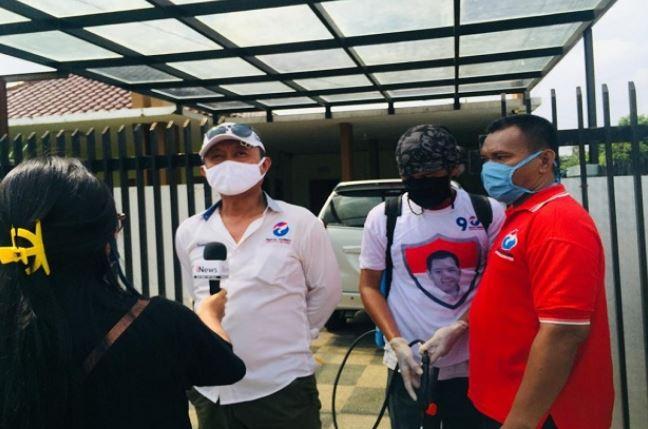 Cegah Corona, Perindo Sumsel Semprot Disinfektan di Palembang