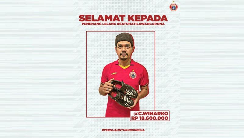 Sepatu Juara Bambang Pamungkas Terlelang Rp18,6 juta