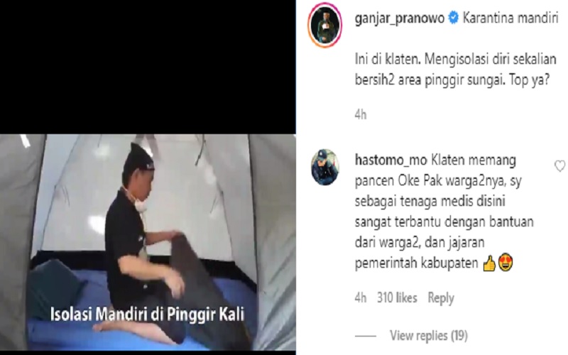 Keren! Warga Klaten Ini Karantina Mandiri di Pinggir Sungai Gunakan Tenda