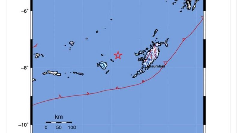 Gempa Bumi Magnitudo 4,9 Guncang Kota Saumlakki Maluku