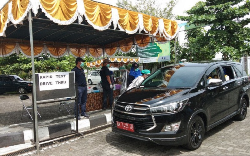 204 Orang Bantul Ikuti Drive Thru Rapid Test Covid-19, Hasilnya Negatif
