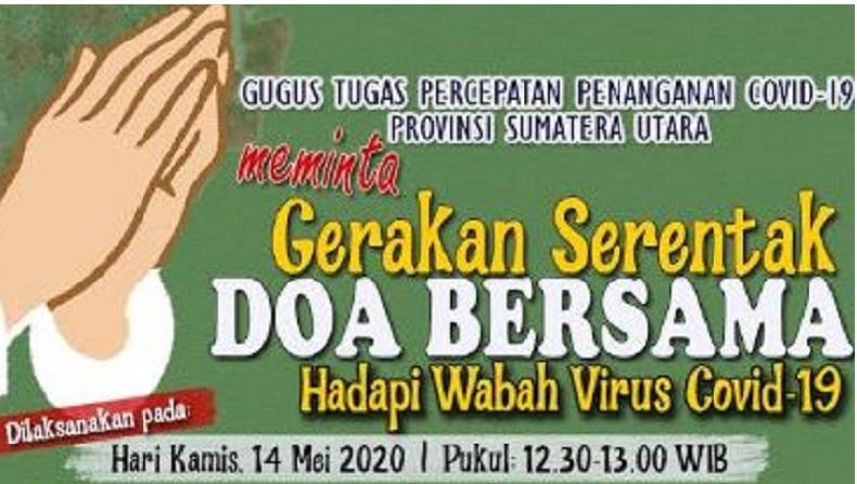 Seluruh Warga Sumut Diajak Doa Bersama Serentak Siang Hari Ini selama 30 Menit