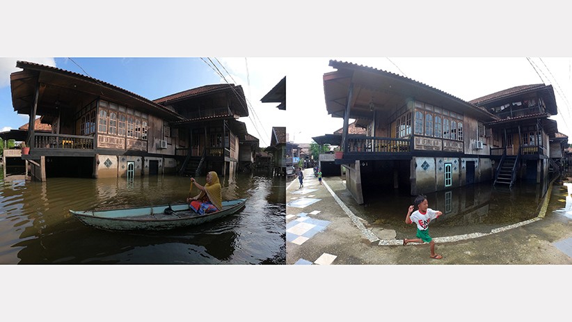 Banjir akibat Luapan Sungai Batanghari Jambi Mulai Surut - Bagian 1
